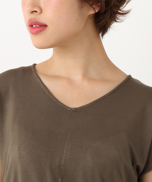 UNRELISH（アンレリッシュ）の「サイドスリットロンパース（ワンピース・レディース・カーキ/オレンジ/ブラック・MEDIUM）」の4枚目の写真