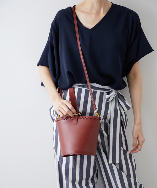 YAHKI（ヤーキ）の「【YAHKI】《STUDIOUS別注》ダブルフェイスバケツBAG / YH-124S（ショルダーバッグ・レディース・ブラック/ベージュ/ブラウン・FREE）」の10枚目の写真