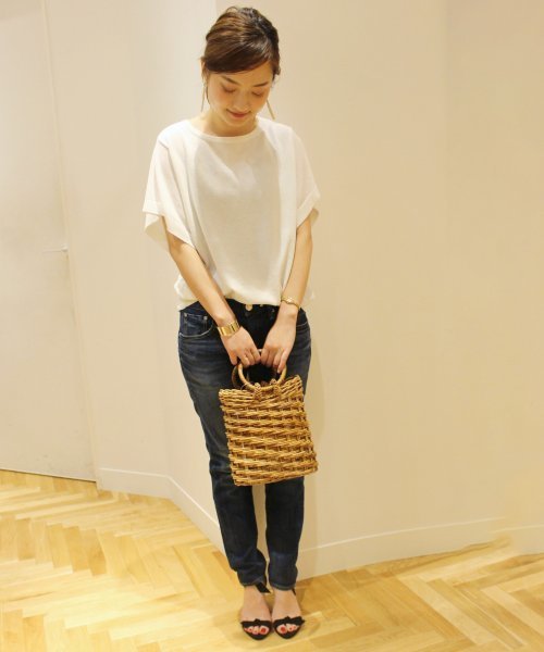 FIGARO Paris(フィガロパリ)の「LOREL 半袖プルオーバー◆(ニット/セーター・レディース・ブラック/ホワイト/ピンク・FREE)」の7枚目の写真