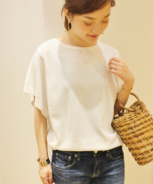 FIGARO Paris(フィガロパリ)の「LOREL 半袖プルオーバー◆(ニット/セーター・レディース・ブラック/ホワイト/ピンク・FREE)」の9枚目の写真
