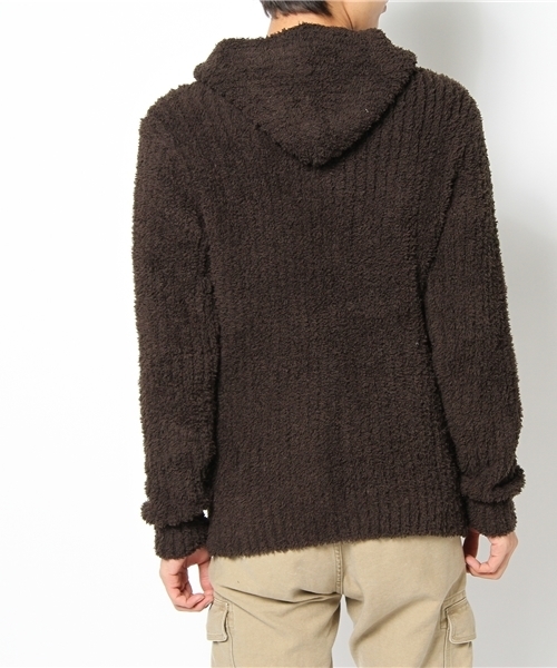 BAREFOOT DREAMS(ベアフットドリームズ)の「544 CozyChic Men's Ribbed Hoodie(パーカー・メンズ・チャコールグレー/ダークブラウン/ブルー/ブルー系その他/ブラック・SMALL/MEDIUM/LARGE/X-LARGE)」の7枚目の写真