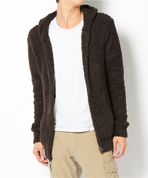 BAREFOOT DREAMS(ベアフットドリームズ)の「544 CozyChic Men's Ribbed Hoodie(パーカー・メンズ・チャコールグレー/ダークブラウン/ブルー/ブルー系その他/ブラック・SMALL/MEDIUM/LARGE/X-LARGE)」の8枚目の写真