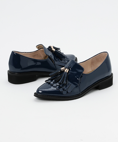 ORiental TRaffic（オリエンタルトラフィック）の「SPECIAL PRICE★ダブルフリンジシューズ★7310（パンプス・レディース・ネイビー/ブラック/ベージュ・40/41/39/35/37/34/36/38/42/33/43）」の3枚目の写真