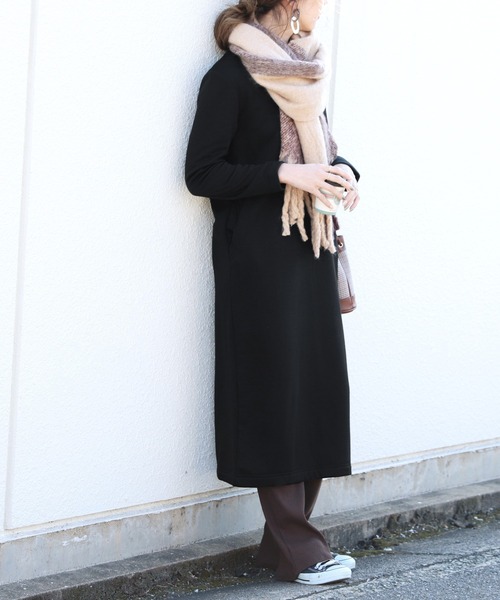 reca（レカ）の「スウェットロング丈ワンピース（ワンピース・レディース・ブラック/ネイビー/ダークグレー/ボルドー/オレンジ/ブルー系その他/ライトグレー/ホワイト系その他・M/L）」の14枚目の写真