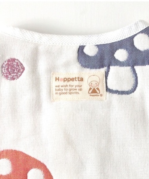 Hoppetta(ホッペッタ)の「【Hoppetta(ホッペッタ)】champignon(シャンピニオン)ふくふくガーゼ(6重ガーゼ)スリーパー(トドラーサイズ)(ベビーパジャマ/スリーパー・キッズ・ホワイト・ONE SIZE)」の7枚目の写真