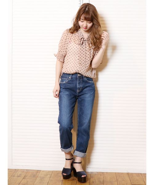 dazzlin(ダズリン)の「ORGINAL BOYS DENIM(デニムパンツ・レディース・ブルー/ライトブルー・23inch/24inch/25inch/26inch)」の5枚目の写真