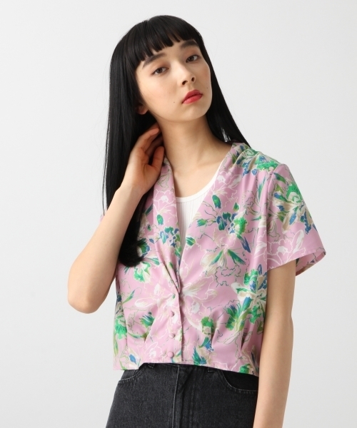 Hare ハレ の アロハガラvネックシャツ Hare シャツ ブラウス Wear