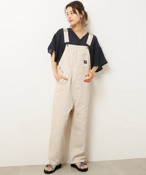 DOUBLE NAME（ダブルネーム）の「カツラギオーバーオール（サロペット/オーバーオール・レディース・ブラック/ベージュ/グリーン/キナリ・FREE）」の2枚目の写真