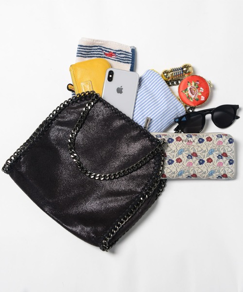 shopnikoniko（ショップニコニコ）の「2wayチェーンショルダーバッグ（ショルダーバッグ・レディース・ブラック/シルバー/チェック/シルバー系その他/ホワイト/パイソン/アイボリー・フリー）」の9枚目の写真