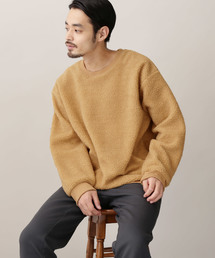 MONO-MART | シープボア クルーネック オーバーサイズボアフリース プルオーバー(スウェット)