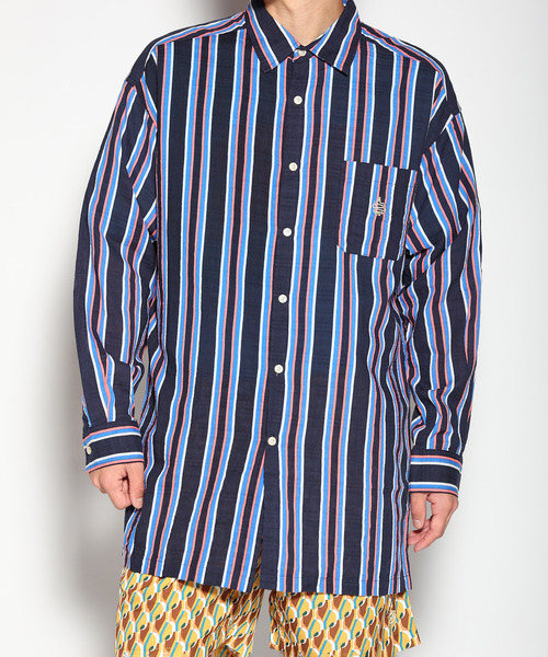 【新品・最終値下げ】Resurrection ロングシャツ ステンカラーロングシャツ & DAISUKE KAMII＜ブラック＞(S ブラック