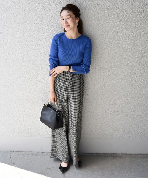 SHIPS（シップス）の「ウールリブプルオーバー◇（ニット/セーター・レディース・ブラック/ベージュ/パープル/イエロー/オフホワイト/ブルー/ピンク・ONE SIZE）」の11枚目の写真