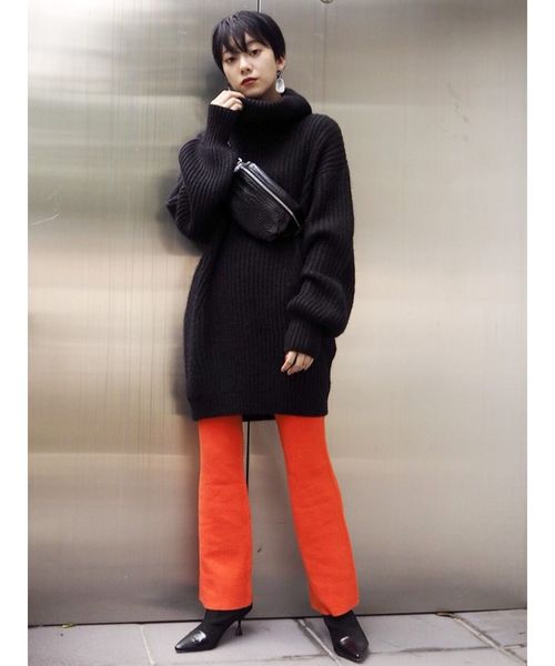 MURUA(ムルーア)の「オフタートルミニワンピース(ワンピース・レディース・ブラック/オレンジ/その他1・FREE)」の9枚目の写真