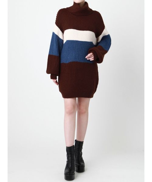 MURUA(ムルーア)の「オフタートルミニワンピース(ワンピース・レディース・ブラック/オレンジ/その他1・FREE)」の14枚目の写真