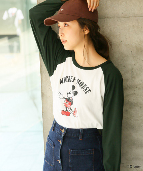 Heather（ヘザー）の「ディズニーキャラクターラグラン　809986（Tシャツ/カットソー・レディース・ブラック/グリーン/レッド・FREE）」の3枚目の写真