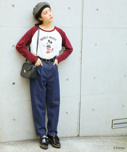 Heather（ヘザー）の「ディズニーキャラクターラグラン　809986（Tシャツ/カットソー・レディース・ブラック/グリーン/レッド・FREE）」の5枚目の写真