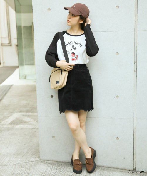 Heather（ヘザー）の「ディズニーキャラクターラグラン　809986（Tシャツ/カットソー・レディース・ブラック/グリーン/レッド・FREE）」の6枚目の写真