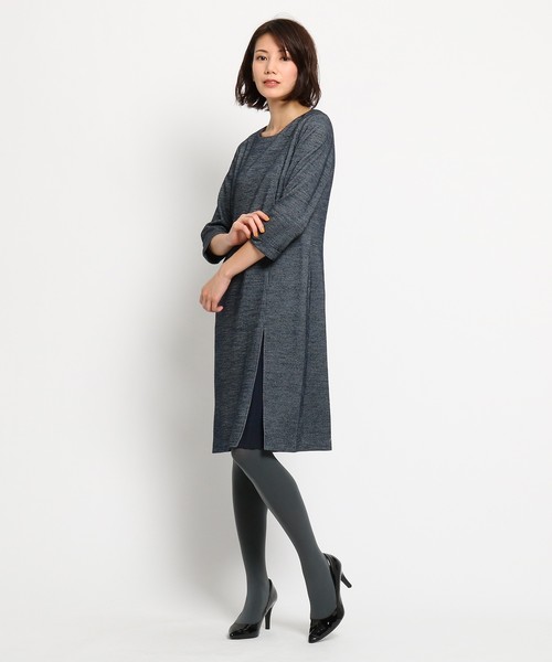 Sunauna(スーナウーナ)の「クラシックジャカードワンピース(ワンピース・レディース・チャコールグレー/ネイビー・40/38/36/34)」の11枚目の写真