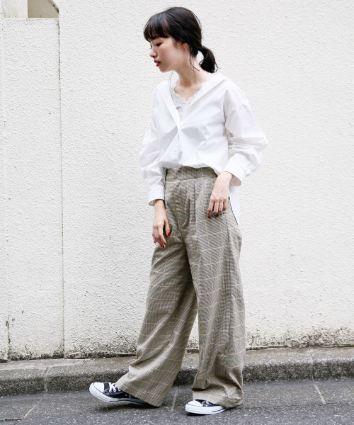 LOWRYS FARM（ローリーズファーム）の「ＴＲキモウワイドパンツ　811477（その他パンツ・レディース・ブラウン/グレー/グリーン/アイボリー/ブラック・SMALL/MEDIUM/LARGE）」の7枚目の写真