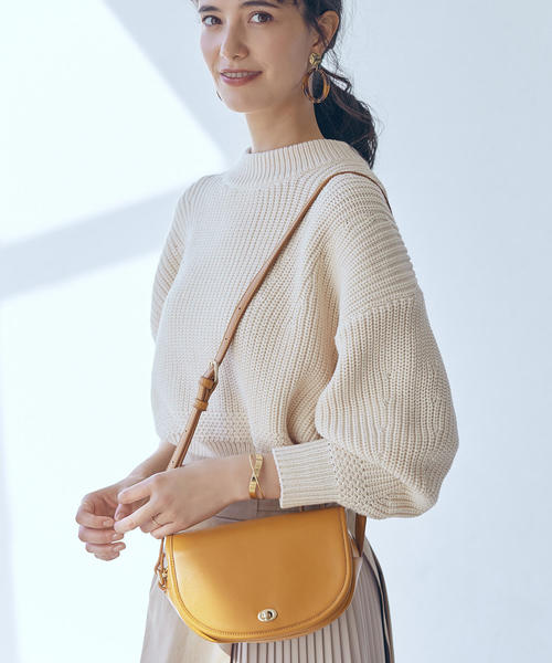 green label relaxing（グリーンレーベルリラクシング）の「FFC ハーフムーンポシェット ◆（ショルダーバッグ・レディース・ブラック/ベージュ/イエロー・FREE）」の3枚目の写真