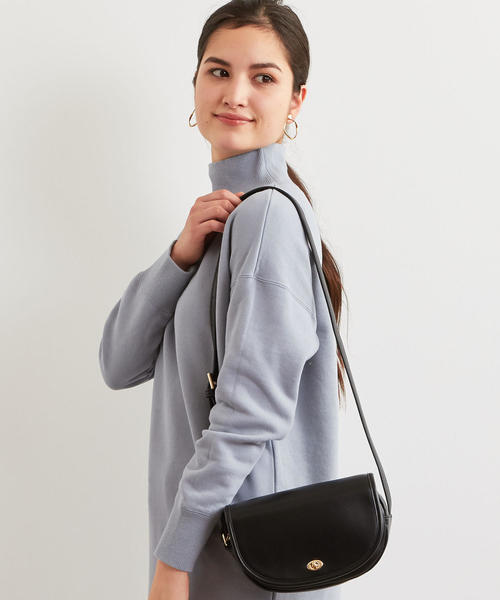 green label relaxing（グリーンレーベルリラクシング）の「FFC ハーフムーンポシェット ◆（ショルダーバッグ・レディース・ブラック/ベージュ/イエロー・FREE）」の12枚目の写真