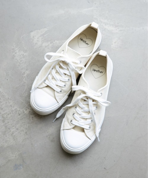 Heather(ヘザー)の「ローカットスニーカー 821933(スニーカー・レディース・ホワイト/ブラック/ベージュ/グレー/イエロー/ブラウン/ピンク/モカ/ピンク系その他/ホワイト系その他・S/M/L/LL)」の3枚目の写真