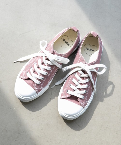 Heather(ヘザー)の「ローカットスニーカー 821933(スニーカー・レディース・ホワイト/ブラック/ベージュ/グレー/イエロー/ブラウン/ピンク/モカ/ピンク系その他/ホワイト系その他・S/M/L/LL)」の1枚目の写真