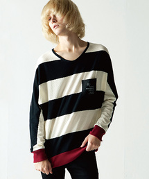 SHAREEF | BORDER JQ  DOLMAN L/S　◆(Tシャツ/カットソー)
