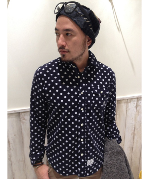 CIAOPANIC TYPY（チャオパニックティピー）の「起毛フランネルシャツ（シャツ/ブラウス・メンズ・オレンジ/ブルー/ホワイト/ブラック/その他20/その他17/アイボリー/マスタード/グレー/ネイビー・MEDIUM/SMALL/LARGE）」の10枚目の写真