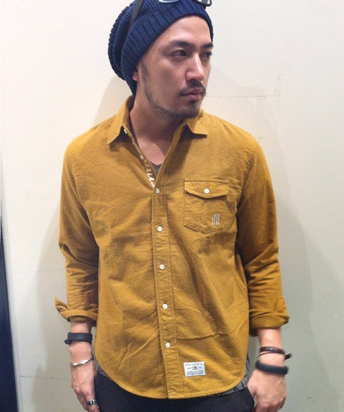 CIAOPANIC TYPY（チャオパニックティピー）の「起毛フランネルシャツ（シャツ/ブラウス・メンズ・オレンジ/ブルー/ホワイト/ブラック/その他20/その他17/アイボリー/マスタード/グレー/ネイビー・MEDIUM/SMALL/LARGE）」の8枚目の写真