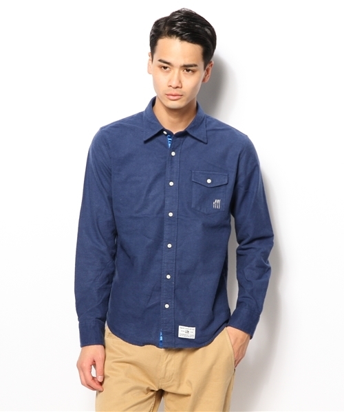 CIAOPANIC TYPY（チャオパニックティピー）の「起毛フランネルシャツ（シャツ/ブラウス・メンズ・オレンジ/ブルー/ホワイト/ブラック/その他20/その他17/アイボリー/マスタード/グレー/ネイビー・MEDIUM/SMALL/LARGE）」の20枚目の写真