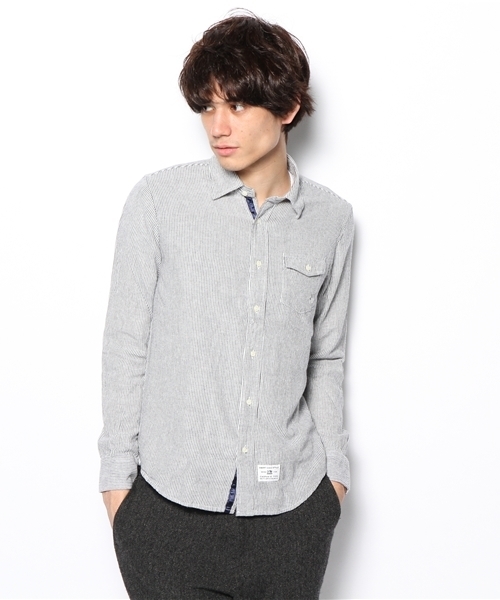 CIAOPANIC TYPY（チャオパニックティピー）の「起毛フランネルシャツ（シャツ/ブラウス・メンズ・オレンジ/ブルー/ホワイト/ブラック/その他20/その他17/アイボリー/マスタード/グレー/ネイビー・MEDIUM/SMALL/LARGE）」の21枚目の写真