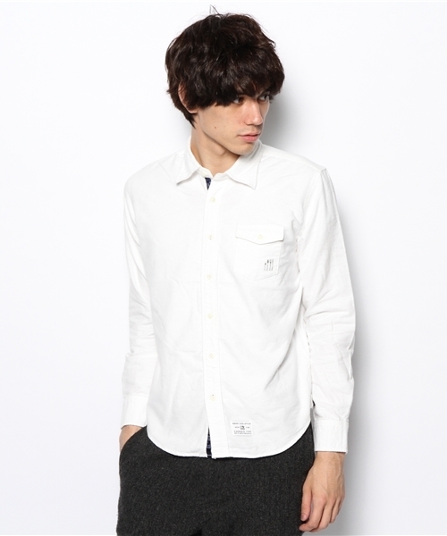 CIAOPANIC TYPY（チャオパニックティピー）の「起毛フランネルシャツ（シャツ/ブラウス・メンズ・オレンジ/ブルー/ホワイト/ブラック/その他20/その他17/アイボリー/マスタード/グレー/ネイビー・MEDIUM/SMALL/LARGE）」の11枚目の写真