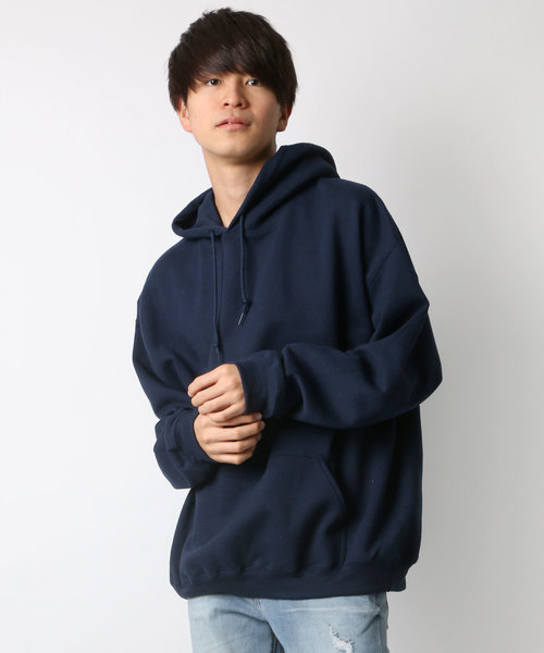 GILDAN（ギルダン）の「GILDAN/ギルダン ビッグシルエットUSAフィットプルオーバーパーカー/フーディー（パーカー・メンズ・ネイビー/ブルー/ワイン/レッド/ホワイト/グレー/オリーブ/ブラック・XL/L/M）」の6枚目の写真