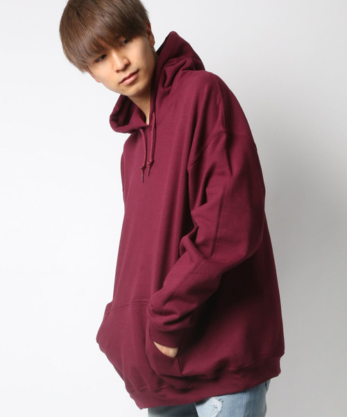 GILDAN（ギルダン）の「GILDAN/ギルダン ビッグシルエットUSAフィットプルオーバーパーカー/フーディー（パーカー・メンズ・ネイビー/ブルー/ワイン/レッド/ホワイト/グレー/オリーブ/ブラック・XL/L/M）」の8枚目の写真