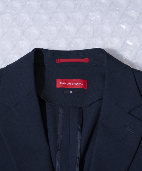 MAISON SPECIAL（メゾンスペシャル）の「【SPECIAL FACTORY コラボ】“洗えるTECH SUIT” アーバン4WAYセットアップ/ジャケット/スラックス/ハンガー 【MAISON SPECIAL/メゾンスペシャル】（テーラードジャケット・メンズ・ブラック/ネイビー/グレー/カーキ・44/46/48/50）」の10枚目の写真