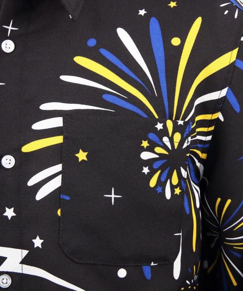 8(eight)(エイト)の「花火柄 長袖シャツ(シャツ/ブラウス・メンズ・ブラック/ホワイト/マルチ・MEDIUM/LARGE/X-LARGE)」の22枚目の写真