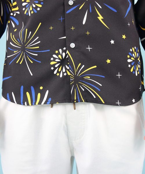 8(eight)(エイト)の「花火柄 長袖シャツ(シャツ/ブラウス・メンズ・ブラック/ホワイト/マルチ・MEDIUM/LARGE/X-LARGE)」の18枚目の写真