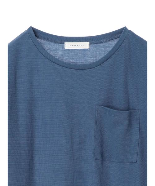 AMERICAN HOLIC（アメリカンホリック）の「EASE BULE 前後差半袖ポケ付チュニック＊（Tシャツ/カットソー・レディース・オフホワイト/ブラック/マスタード/ブルー・FREE）」の13枚目の写真