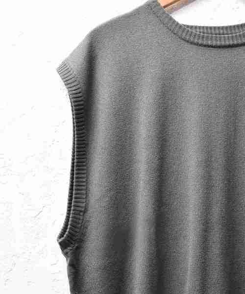 MinoriTY（マイノリティ）の「カシミアタッチオーバーサイズニットベスト ビッグシルエット サマーニット（ベスト・メンズ・ブラック/ベージュ/ネイビー/グレー・M/L）」の12枚目の写真