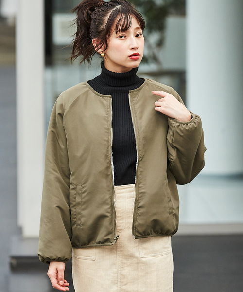 GeeRA(ジーラ)の「リバーシブルボアブルゾン(ブルゾン・レディース・ブラック/アイボリー・MEDIUM/LARGE/X-LARGE)」の9枚目の写真