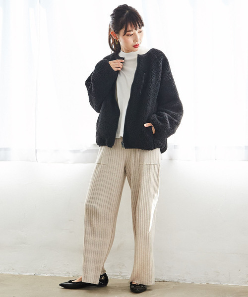 GeeRA(ジーラ)の「リバーシブルボアブルゾン(ブルゾン・レディース・ブラック/アイボリー・MEDIUM/LARGE/X-LARGE)」の12枚目の写真
