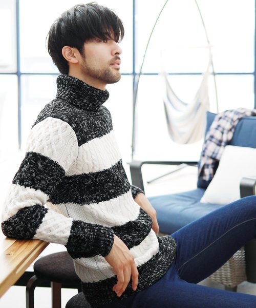 JIGGYS SHOP�i�W�M�[�Y�V���b�v�j�́u�^�[�g���l�b�N�j�b�g�i�j�b�g/�Z�[�^�[�j�v�b�z���C�g×�u���b�N