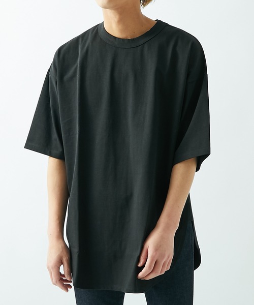 Lui's(ルイス)の「スリットBIGプルオーバー(Tシャツ/カットソー・メンズ・ホワイト/ブラック・マルチサイズ)」の7枚目の写真