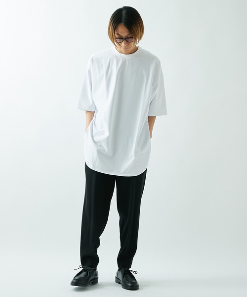 Lui's(ルイス)の「スリットBIGプルオーバー(Tシャツ/カットソー・メンズ・ホワイト/ブラック・マルチサイズ)」の6枚目の写真