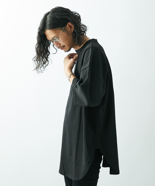 Lui's(ルイス)の「スリットBIGプルオーバー(Tシャツ/カットソー・メンズ・ホワイト/ブラック・マルチサイズ)」の18枚目の写真