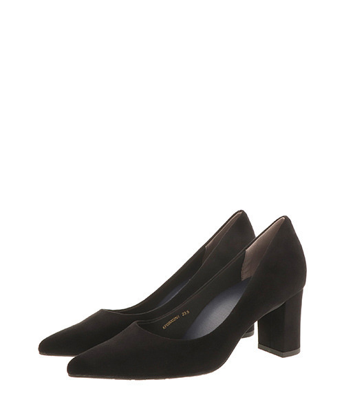 RANDA（ランダ）の「ストレスフリー/チャンキーヒールポインテッドトゥパンプス（パンプス・レディース・ブラック/ベージュ/シルバー・23/24/25/25.5/22.5/24.5/23.5/22）」の10枚目の写真