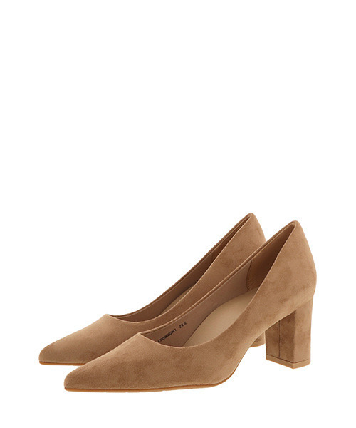 RANDA（ランダ）の「ストレスフリー/チャンキーヒールポインテッドトゥパンプス（パンプス・レディース・ブラック/ベージュ/シルバー・23/24/25/25.5/22.5/24.5/23.5/22）」の11枚目の写真