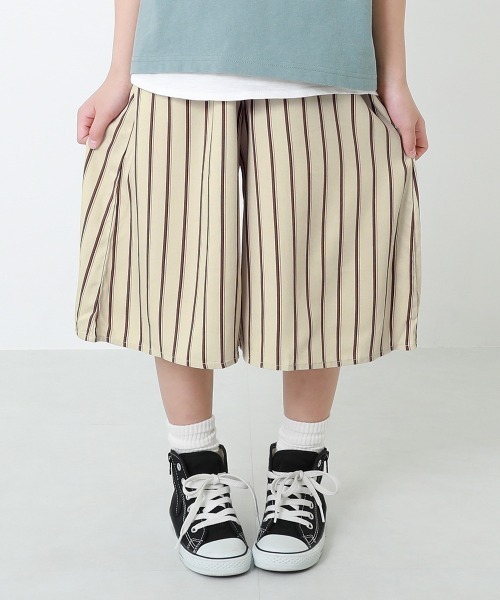 devirock（デビロック）の「とろみレーヨンフレアパンツ（その他パンツ・キッズ・ベージュ/チェック/ドット/ブラック/ベージュ系その他・140cm/130cm/110cm/120cm/160cm/150cm/100cm）」の3枚目の写真