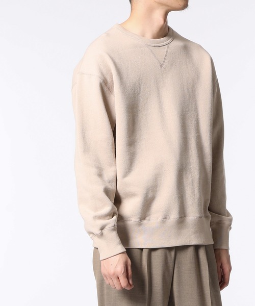 ADAM ET ROPE'(アダムエロペ)の「ヘビーテリー裏毛CN(スウェット・メンズ・ベージュ/ライトグリーン/ホワイト系その他2・S/M/L)」の3枚目の写真